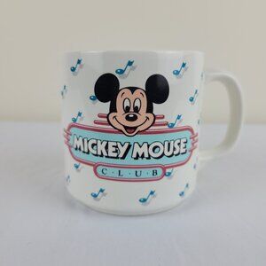 Vintage Disney Mickey Mouse Club Mug. Taiwan retro diner music notes jukebox 50s